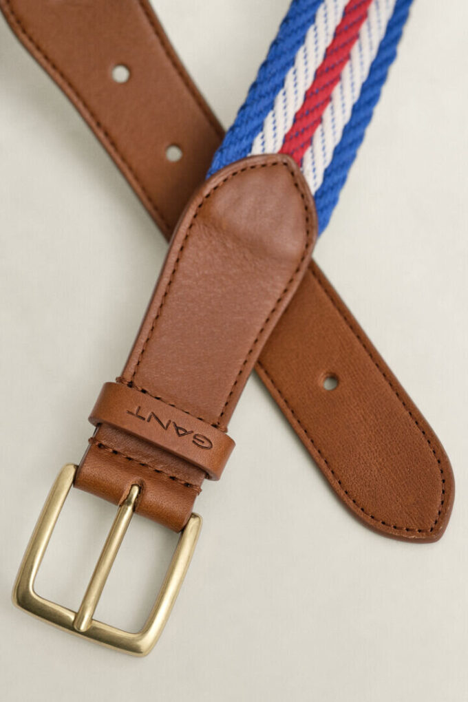 Striped Webbing Belt