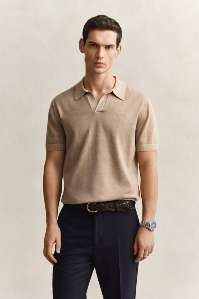 Sunfaded Polo Sweater