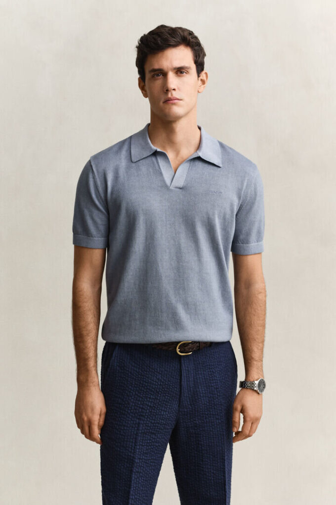 Sunfaded Polo Sweater