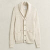 Textured Cotton Blend Cardigan