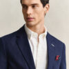 Textured Cotton Blend Suit Jacket