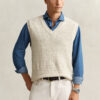 Textured Cotton Blend Vest