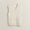 Textured Cotton Blend Vest