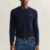 Textured Cotton Crew Neck Sweater