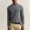 Textured Cotton Crew Neck Sweater