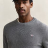 Textured Cotton Crew Neck Sweater