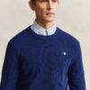 Textured Cotton Crew Neck Sweater