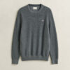Textured Cotton Crew Neck Sweater