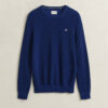 Textured Cotton Crew Neck Sweater