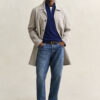 Textured Cotton Half-Zip Sweater