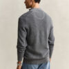 Textured Cotton Half-Zip Sweater