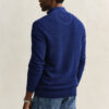 Textured Cotton Half-Zip Sweater