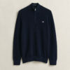 Textured Cotton Half-Zip Sweater