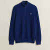 Textured Cotton Half-Zip Sweater