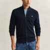 Textured Cotton Zip Cardigan