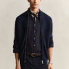 Textured Cotton Zip Cardigan