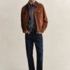 Textured Cotton Zip Cardigan