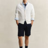 Textured Cotton Zip Cardigan