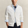 Textured Cotton Zip Cardigan