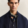 Textured Cotton Zip Cardigan