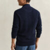 Textured Cotton Zip Cardigan