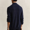 Textured Cotton Zip Cardigan