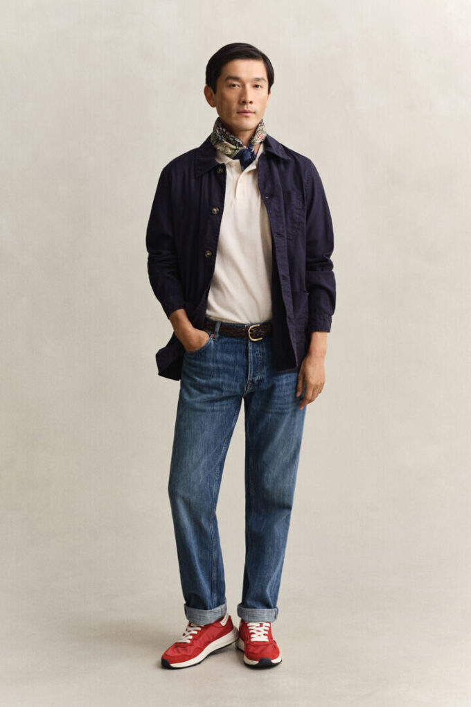 Textured Stripe Polo Shirt