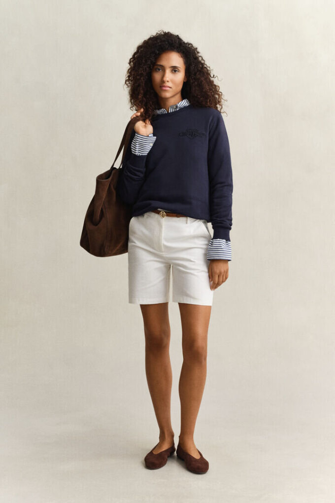 Tonal Shield Crew Neck Sweatshirt