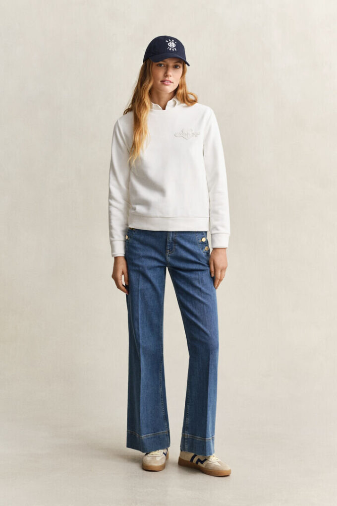 Tonal Shield Crew Neck Sweatshirt