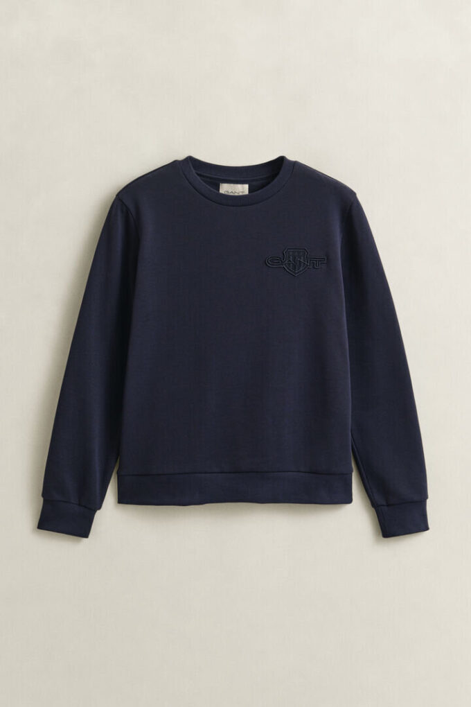 Tonal Shield Crew Neck Sweatshirt