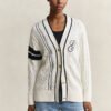 Varsity Cable Knit Cardigan