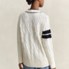 Varsity Cable Knit Cardigan
