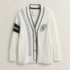 Varsity Cable Knit Cardigan