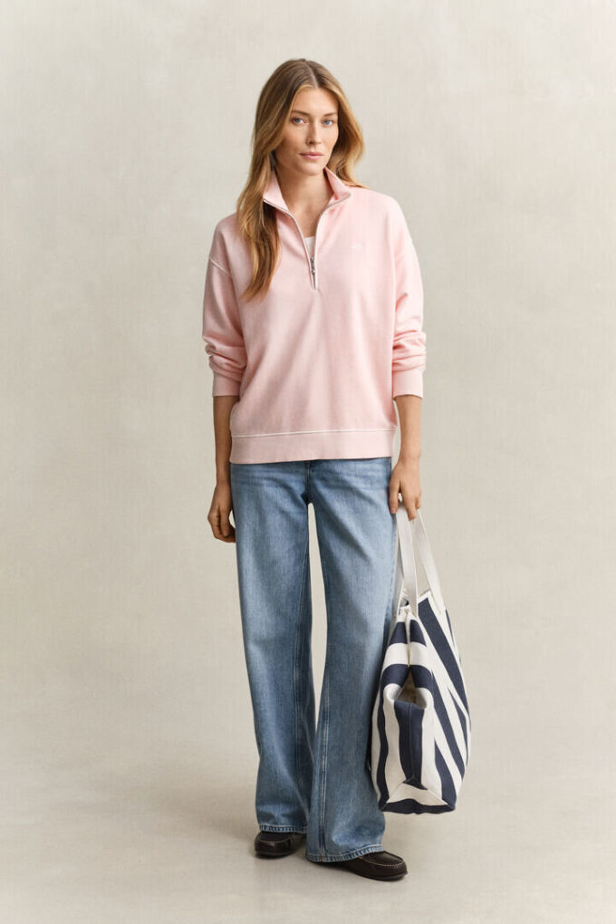 Washed Shield Half-Zip Sweatshirt