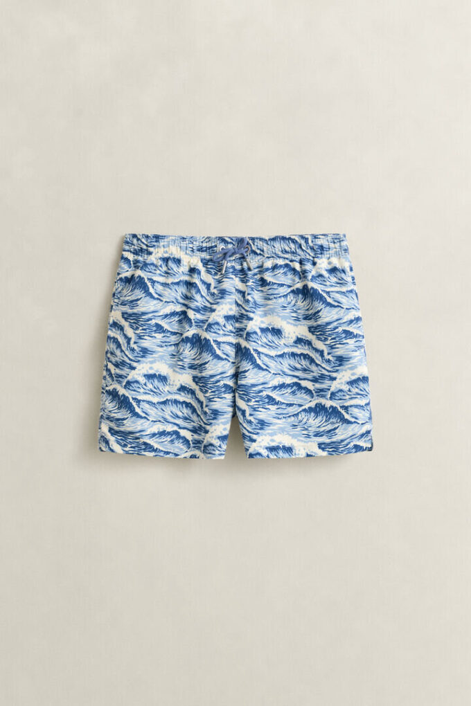 Waves Print Swim Shorts